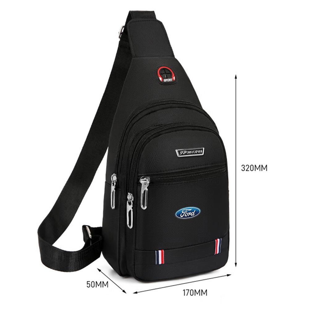 AAAMS1 Men Chest Bag Outdoor Handbags Waist Bag With Headphone Hole For Ford Ranger S-Max Focus Galaxy Mondeo Transit Tourneo Mustang