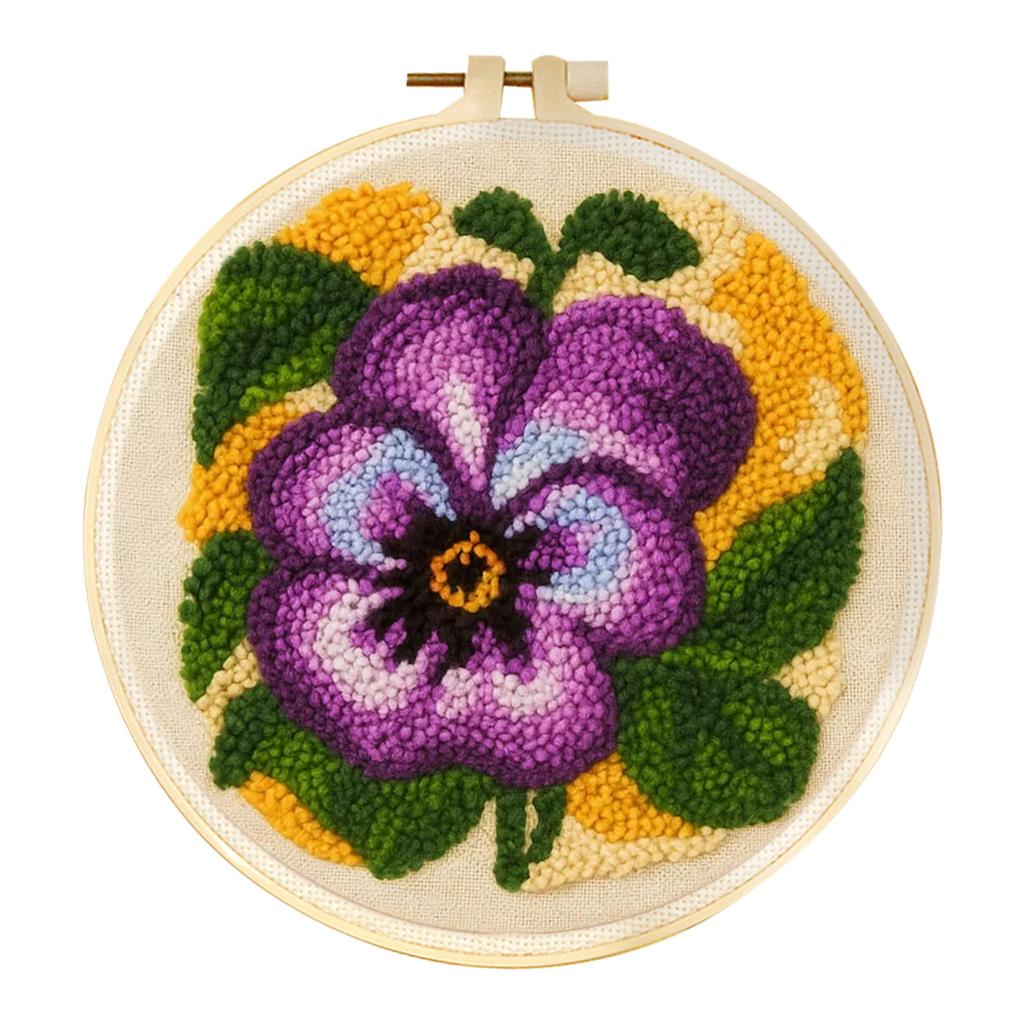 Punch Needle Embroidery Kit Floral Package Set Punch Needle Kit For Beginner Sewing Poke Handmade Crafts for Adults Diy Gift