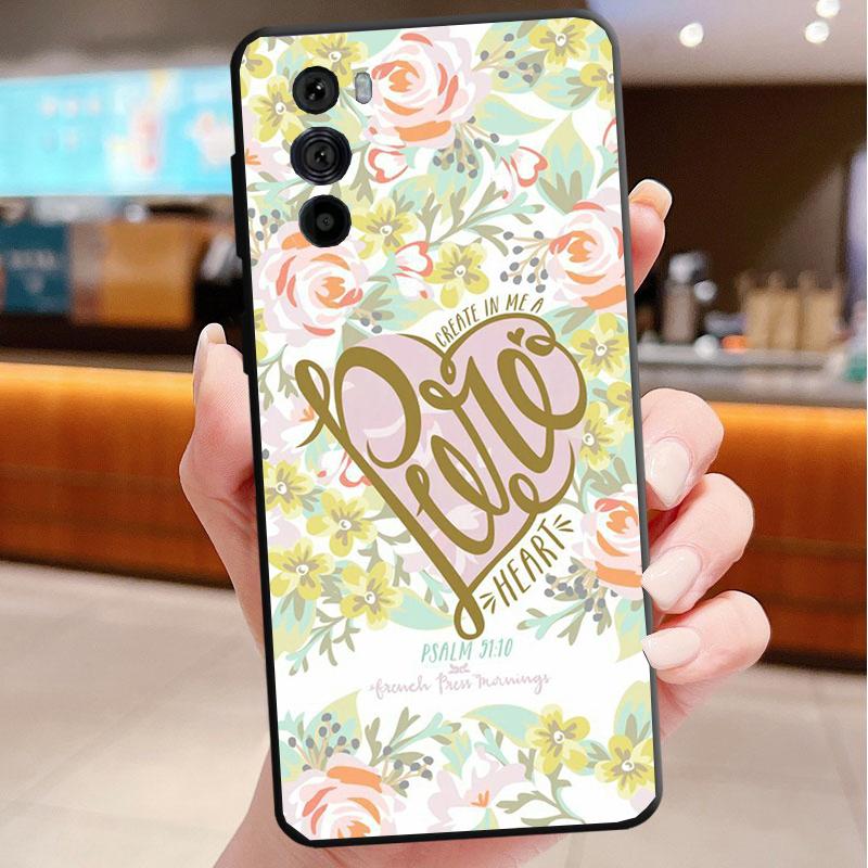 Bible verse Christ Jesus Funda Phone Case For Motorola Edge 50 40 Pro 60 50 40 30 Ultra Neo Fusion Moto G Play G Stylus G Power