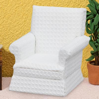 Dollhouse Miniature Wood Sofa Mini Furniture Accessories White Craft Decoration Toys Model for 1/12