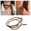 Multifunctional Leather Necklace with Letter Charm Soft Leather Necklace Suitable for Neck Waist or Wrist Accessory
