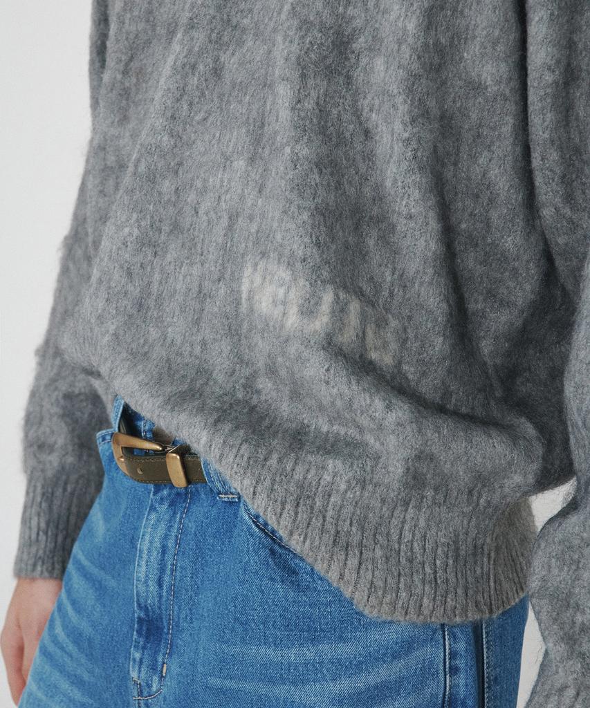 Hoite Het Mohair V Neck Knit (Charcoal)