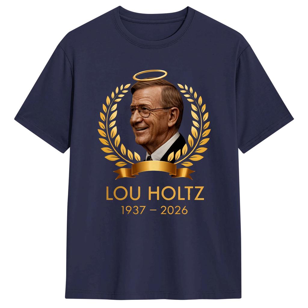 Men Lou Holtz 1937 2026 T Shirt 100 Cotton Clothes Casual Short Sleeve Crewneck Tees Unique TShirt