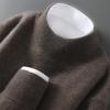 Men's Pure Wool Half-High Neck Knit Sweater - Autumn/Winter Casual Pullover