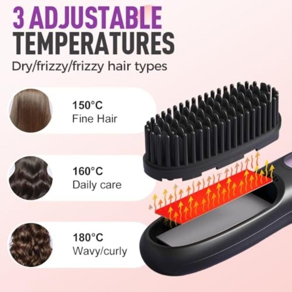 USB Charging Electric Comb 3rd Gear Hair Straightener Brush New Hair Straightener Daily Styling