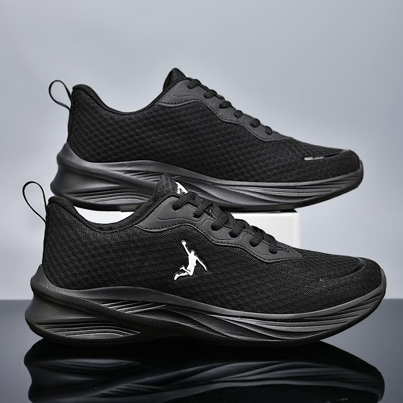 

Новая мужская сетчатая спортивная обувь - быстросохнущие кроссовки для зала, кроссовки для ходьбы с поддержкой свода стопы, модная повседневная обувь 38 чёрный