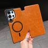 Luxury Flip Wallet Card Slot Leather Case For Samsung Galaxy S25 Ultra S24 S23 Plus S22 S25Edge Magnetic Fold Stand Holder Cover