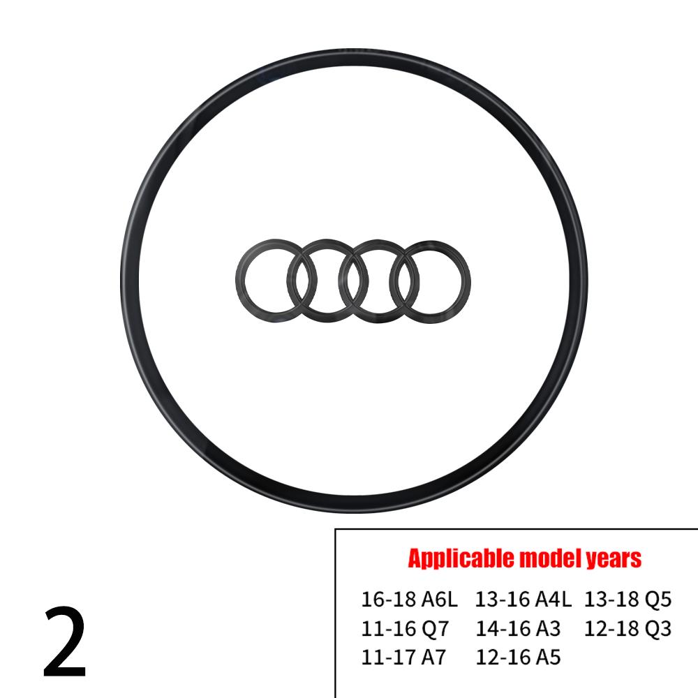 Car Steering Wheel Center Emblem Logo Stickers Trim Frame Decor Ring Cover For AUDI A3 A4 A5 A6L A4L A8 Q5 Q3 Q7 Q8 Accessories