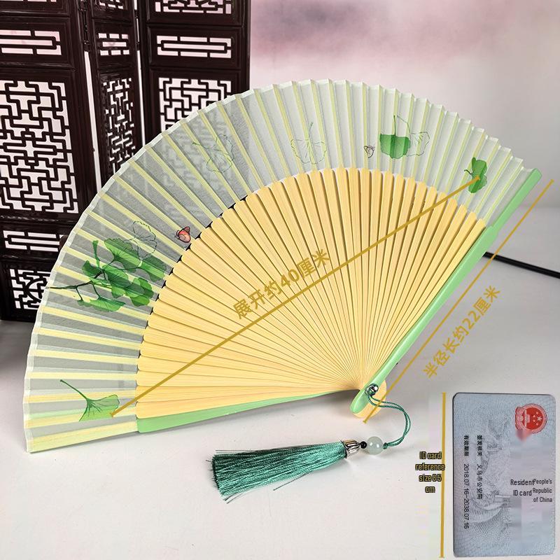 Portable Summer Folding Fan: Women s Classical Chinese Style for Hanfu & Qipao