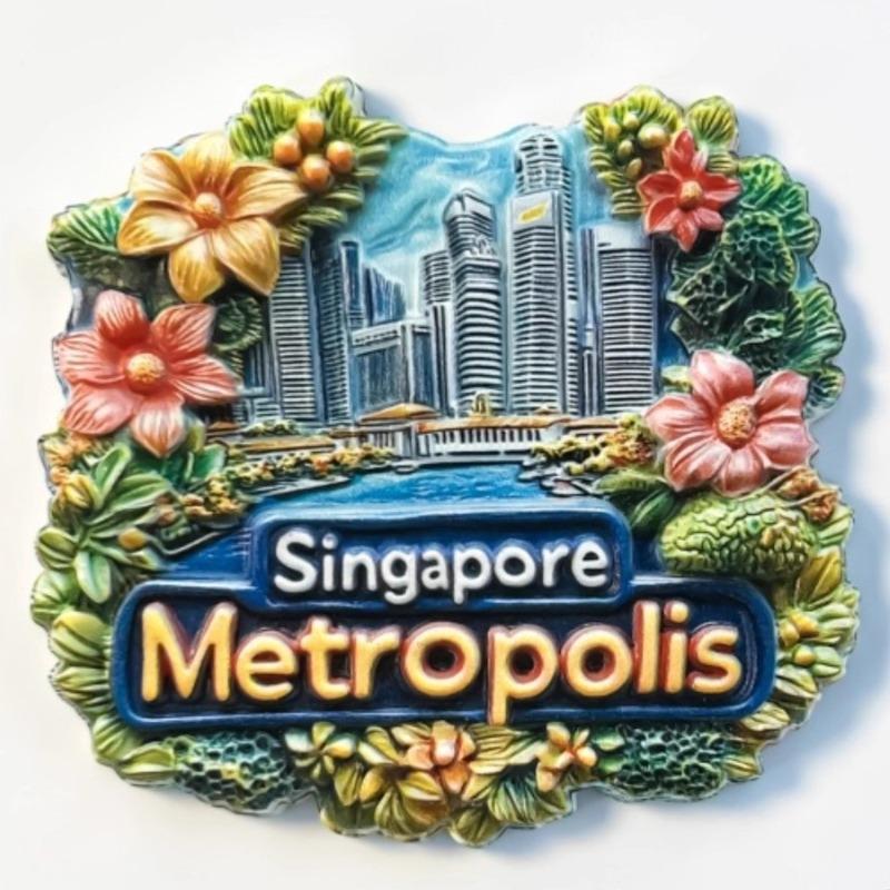 Singapore Fridge Magnets Gardens By the Bay Travel Souvenirs Merlion Sand Hotel Fridge Stickers Home Decor Birthday Gifts