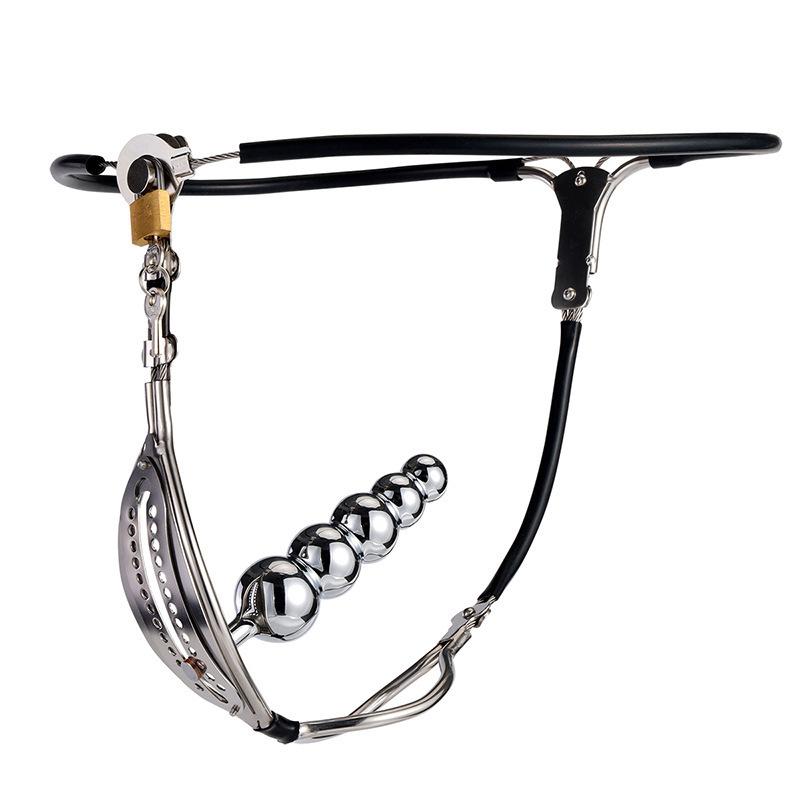 Stainless Steel Invisible Chastity Pants Sex Toys For Women Men With Lock Adjustment Chastity Plugs Anti Wolf Sexual Products