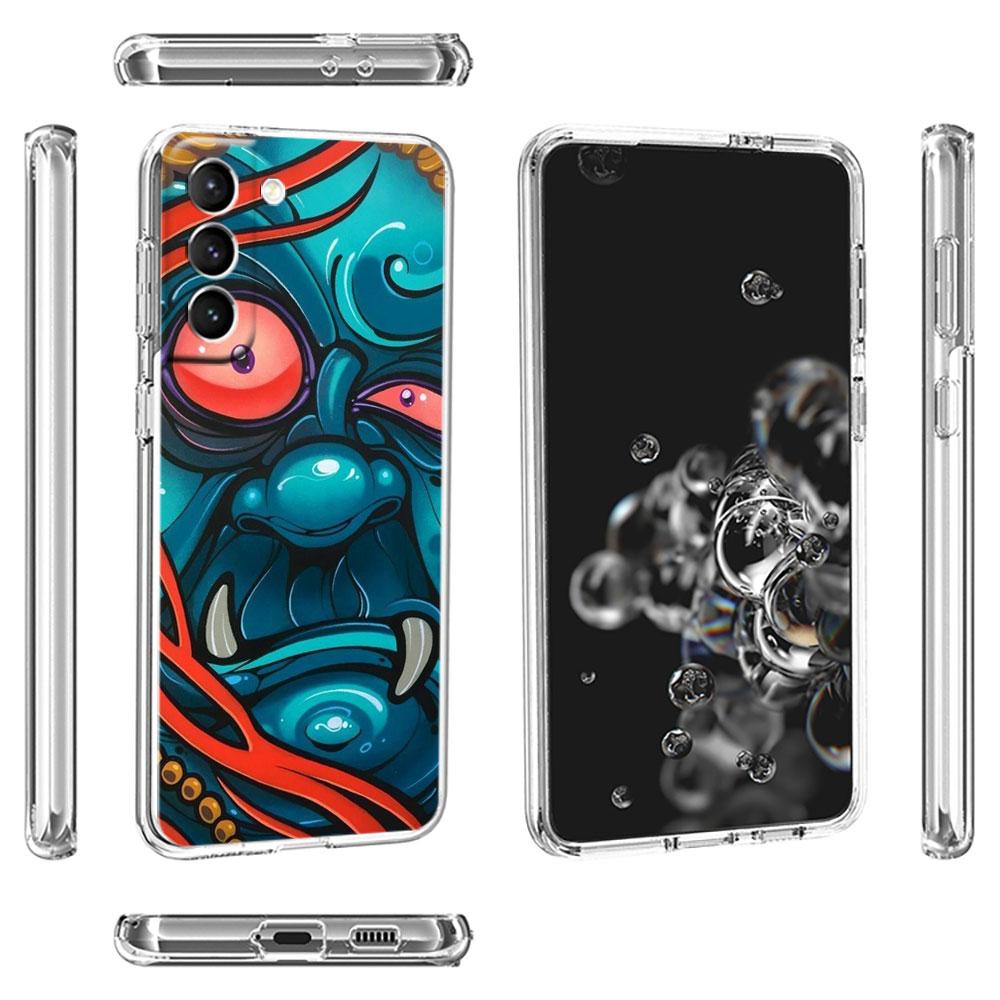 Samurai Oni Mask Cool Clear Case For Samsung Galaxy S22 S20 FE S21 S10 S9 Plus Note 20 Ultra 10 Lite Transparent Phone Shell