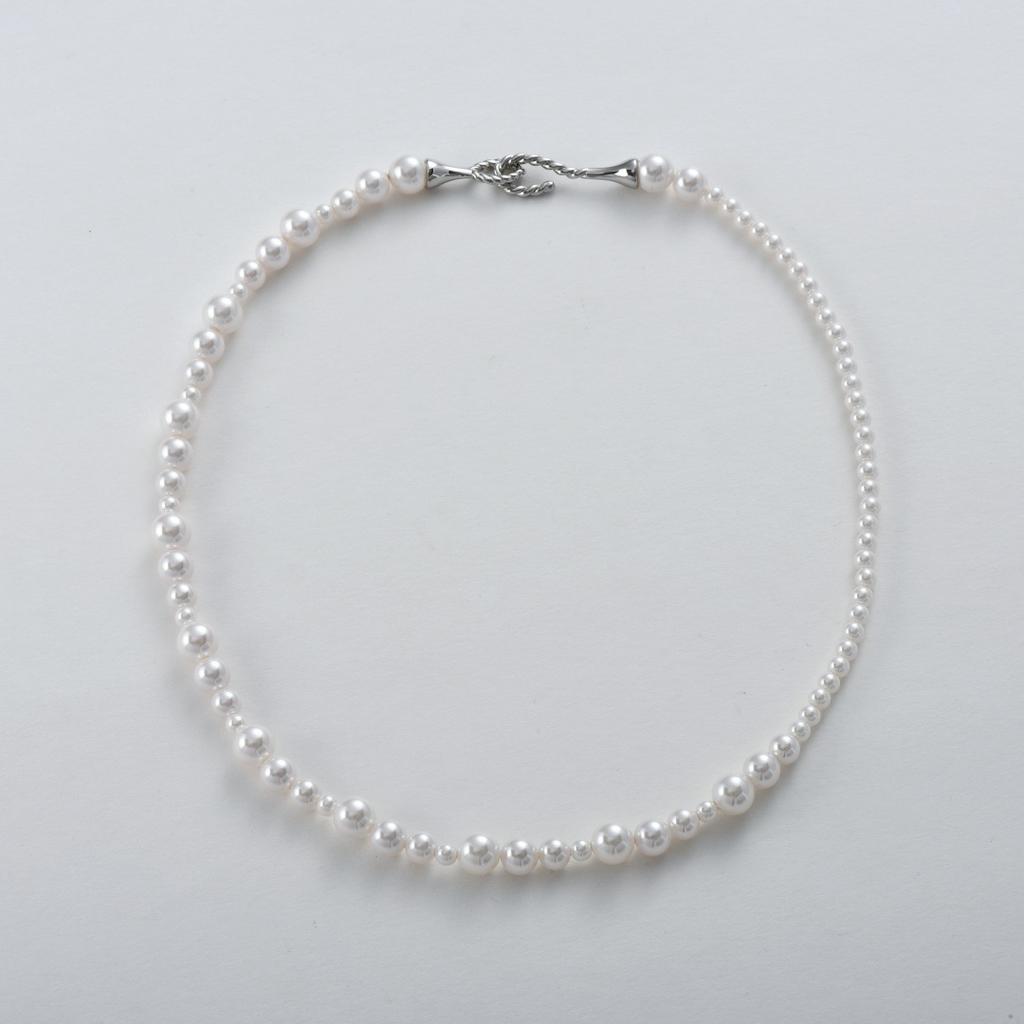 Fashion Personality Trend Size Pearl Beaded Copper Platinum Plated Clavicle Chain Niche Design Simple Necklace Women