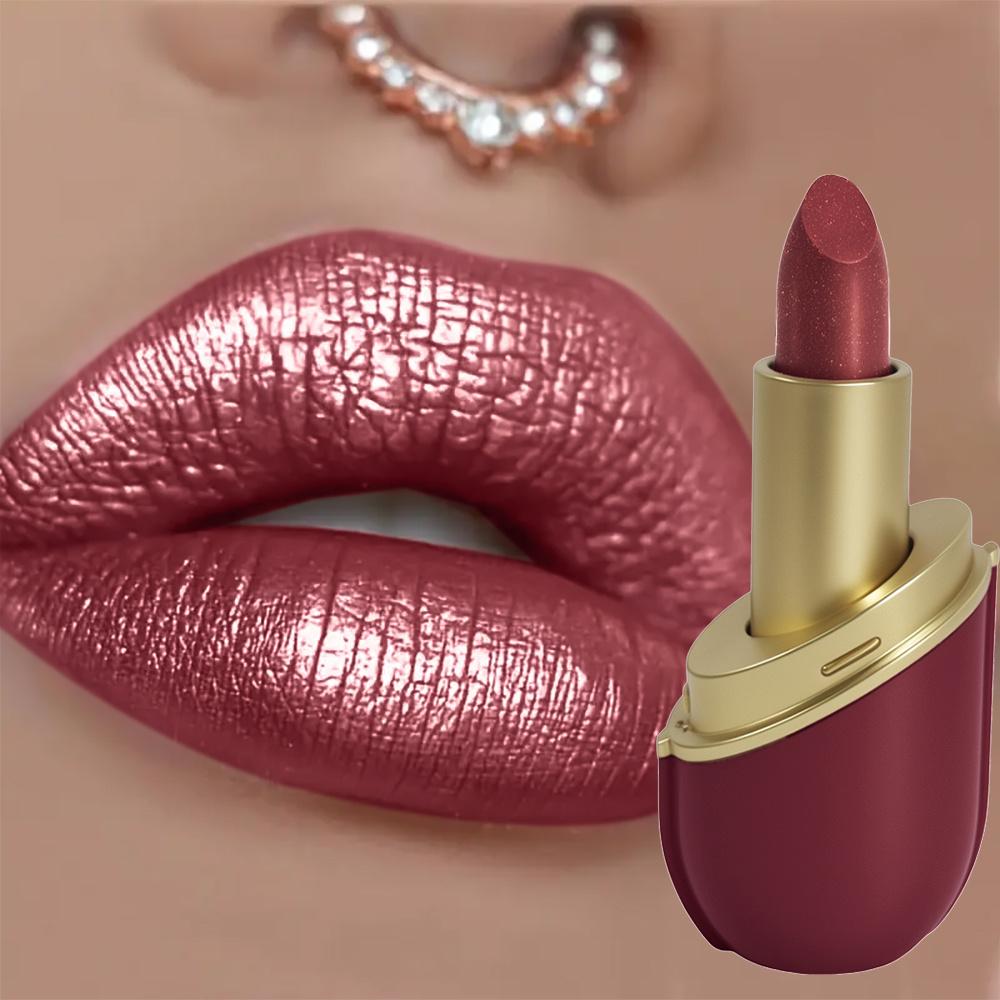 GKGU Capsule Rossetto Colorato Idratante Non Sbiadisce Non Appiccicoso Lucido con Perlescenze Lunga Durata Idratazione