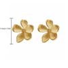 Romantic Boho Petal Flower Stud Earrings for Women Wed Bridal 2025 New Fashion Piercing Earrings Party Zircon Gifts