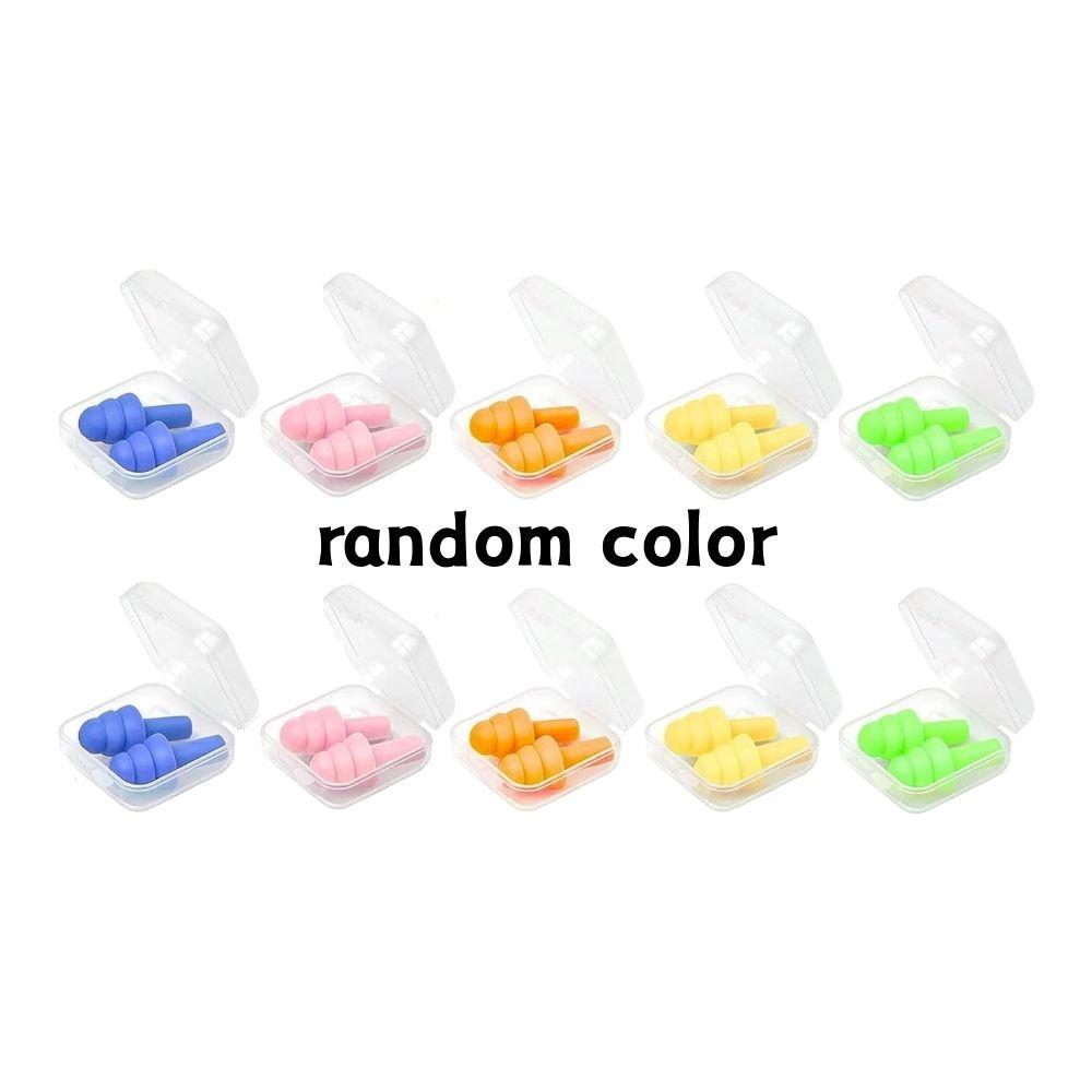 5/10 Pairs Silicone Soundproof Earplugs Mixed Colors Soft Reusable Suitable For Sleeping Swimming Learning YMY