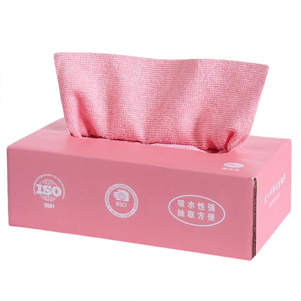 20pcs/box Removable Magic Rag Microfiber Cloth Removable Wiping Cloth Disposable Reusable Absorbent Scouring Dishrags