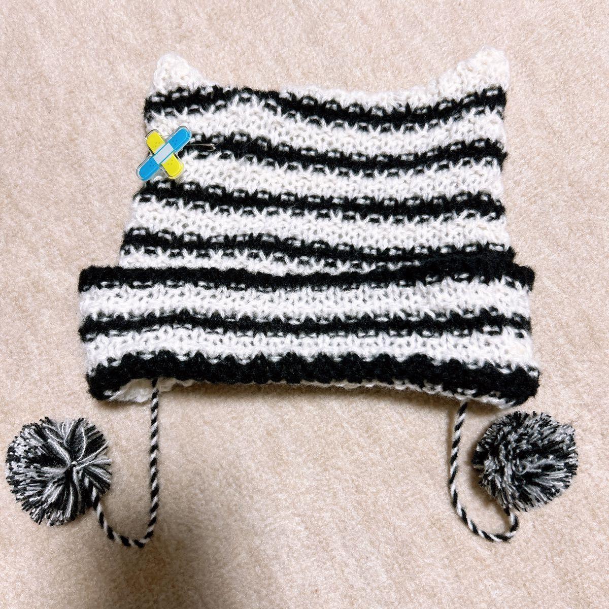 #Compass Ku Shi WEGO cat ear knit hat