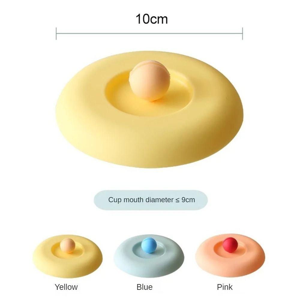 with Spoon Holder Silicone Cup Cover Round Heat-Resistant Lid Water Cup Lid Leak-Proof Anti-dust Coffee Mug Sealed Cap
