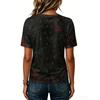 Women's Casual Halloween Print Short Sleeve T-Shirt