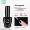 AS Nail Art Anti-Lift Gel No-Wipe Top & Base Coat Light Therapy Transparent Set - Long-Lasting Strengthening.