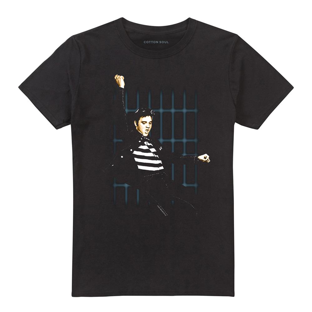 Elvis Presley Unisex Adult Blue Bars T-Shirt
