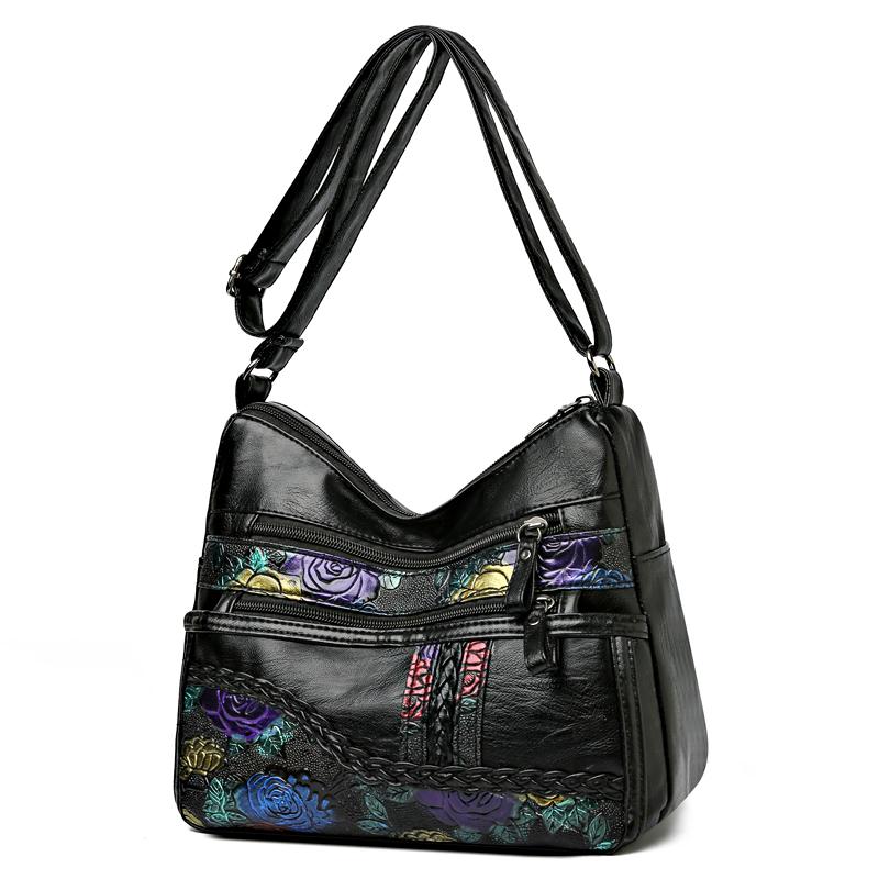 Mother's Bag Elderly Women's Crossbody Bag Large Capacity Shoulder Bag Print Women's Bag