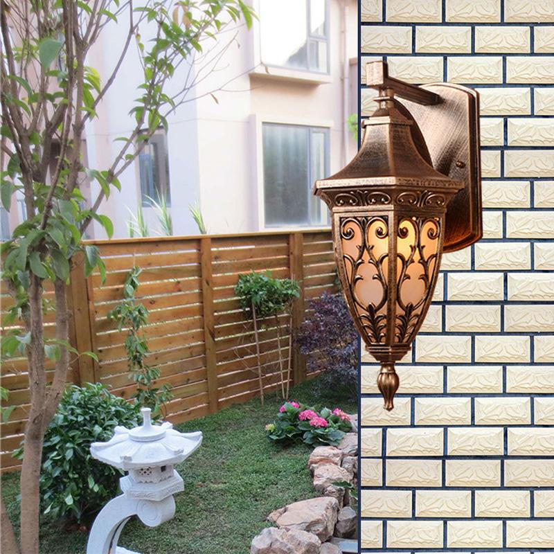 Europäische wasserdichte und rostfreie Wandleuchte, Gartenvilla, Wohnzimmer, Balkon, Eingangsbereich, Korridor, Zaun, Aluminiummaterial