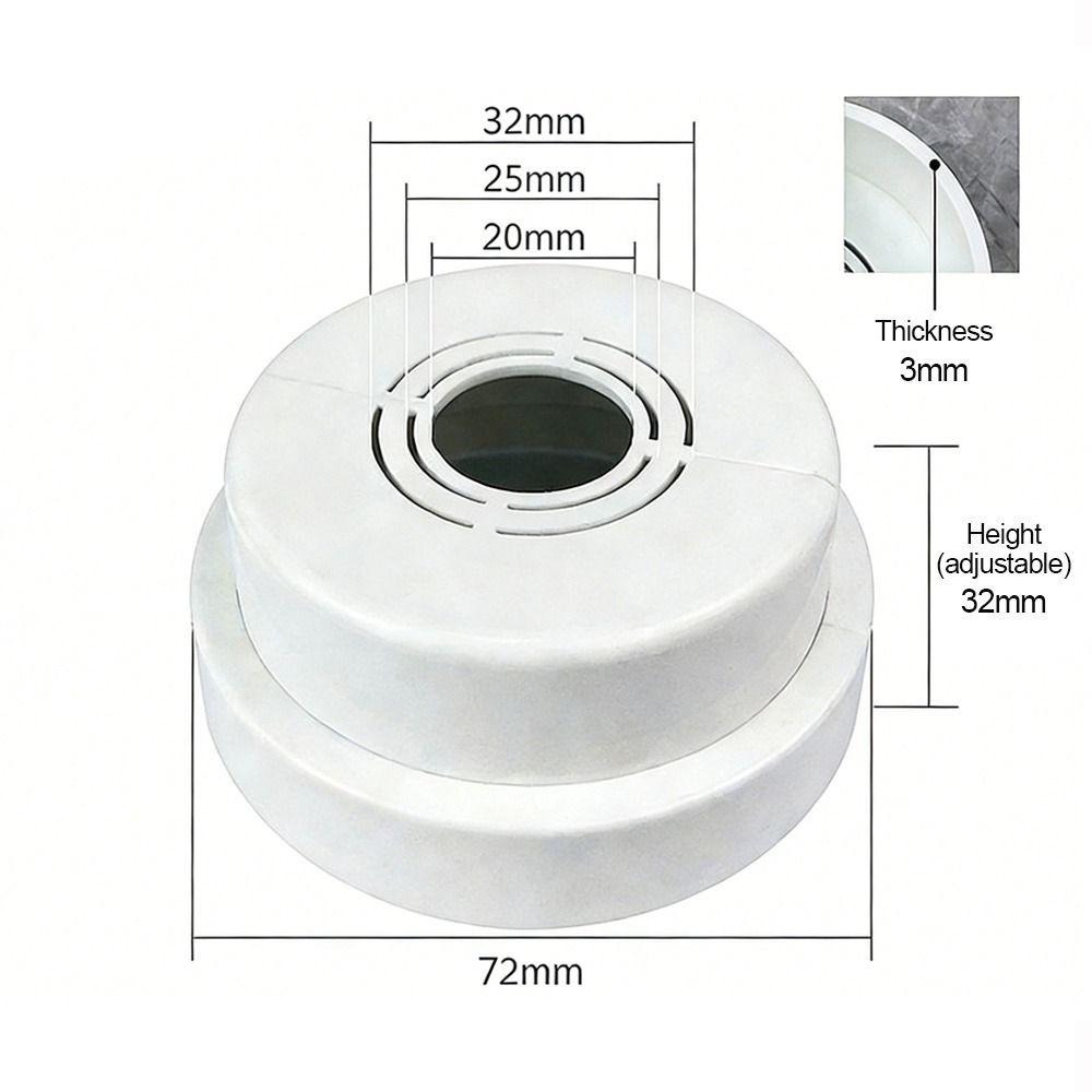 Useful Non Removable Shower Faucet Cover Adjustable ABS Faucet Decorative Cover Scalable Flange Cover Kitchen