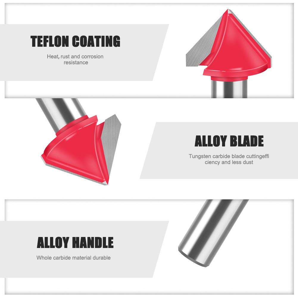 90 Degree 120 Degree V Knife 3d Woodworking Knife Tool Alloy Chamfering Knife Chamfering Knife 90 Degree Engraving Machine Tool Milling Cutter