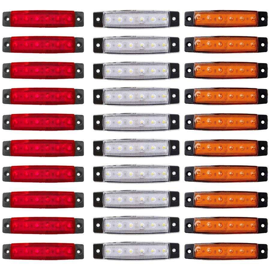 

Square Multi-Color LED Side Lights for Trucks and Cars, 12V-24V, Red, Yellow, Blue, Green, White синий