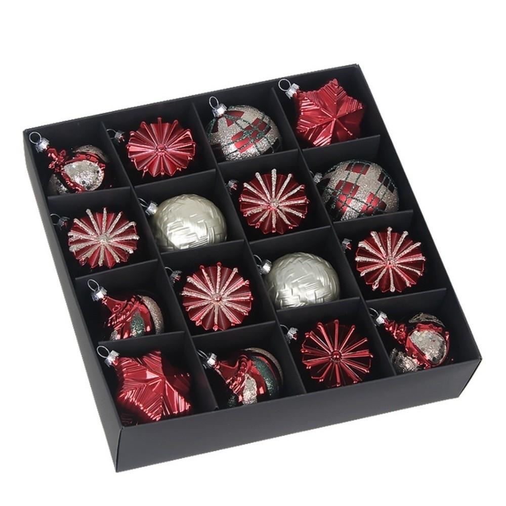 24Pcs 6cm Christmas Ball Ornaments Electroplated Painted Holiday Ornaments Home Decor