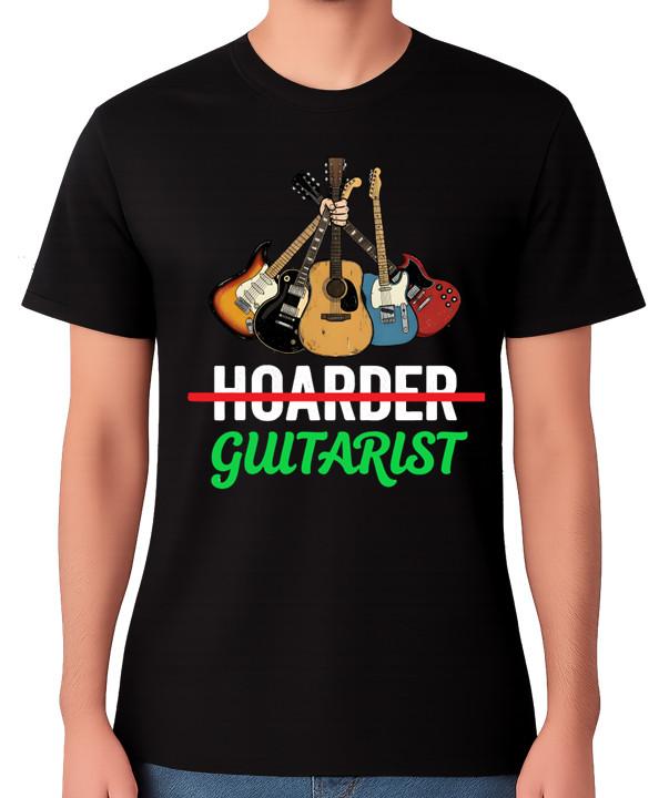 Hoarder Guitarist T-Shirt Funny Musician Guitar Player Guitars Tee 3XL