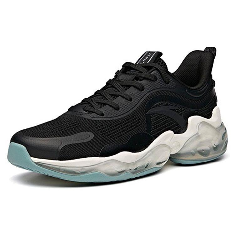 Anta Shock Absorbing Non-Slip Lightweight Low-Top Running Shoes Men Sneakers Black 112035501-5