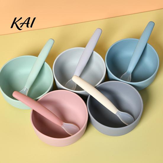 Safe Kitchenware for Kids Silicone Baby Feeding Spoon, Soft Non Slip Training Utensil, Easy BPA Free Utensils Cleaning Complementary Spoon Infants And