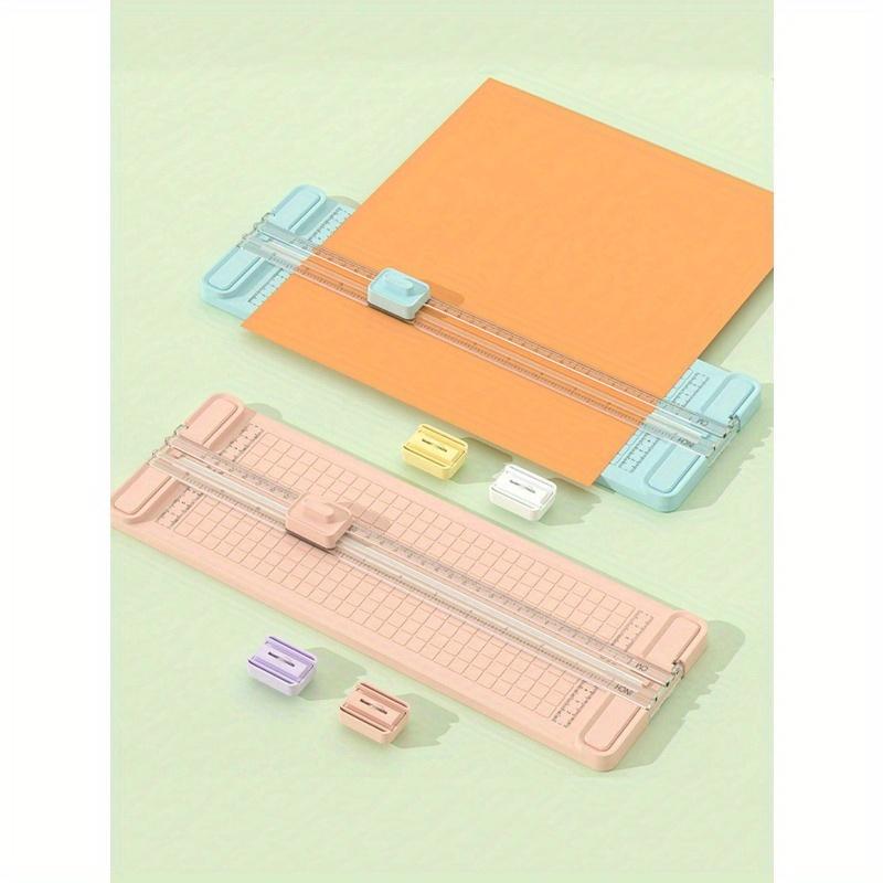 4-In-1 Paper Cutter Set, Creative Mini Multi-Functional Trimmer with 4 Blades for Students, Cutting Photos, Documents, Crafts, Back To School
