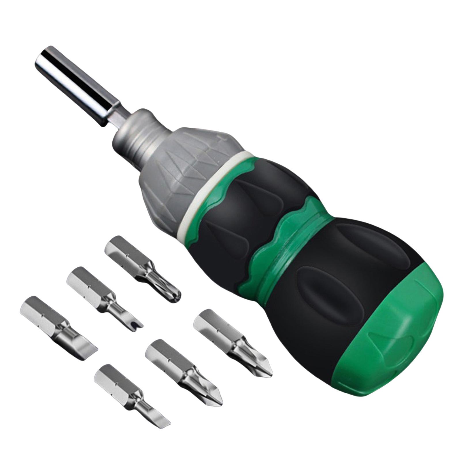 

Multiuse Ratchet Screwdriver Kits With 6 Type S2 Alloy Steel Bits For Household Maintenance and Mechanical Repair Tasks