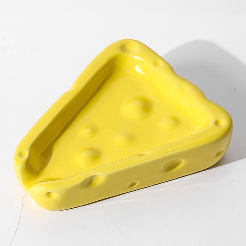 

Керамическая мыльница для сыра, бытовая мыльница для раковины, дренажная мыльница, перфорированная полка для хранения мыла, креативные принадлежности для ванной комнаты