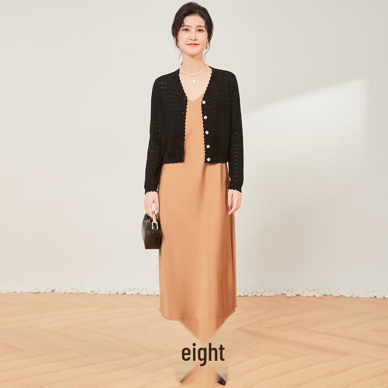 Women's V-Neck Silk Blend Lace Hollow Cardigan