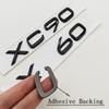 3D ABS Rear Trunk Letters Emblem For XC90 XC60 XC40 S90 S60 S40 AWD Car Styling Badge Chrome Black Sticker Accessories