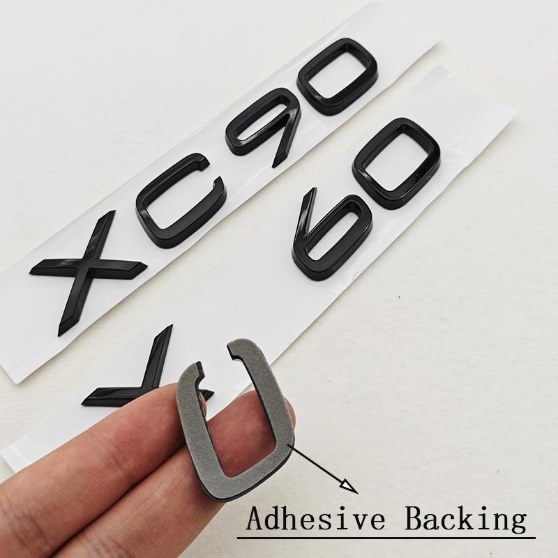 3D ABS Rear Trunk Letters Emblem For XC90 XC60 XC40 S90 S60 S40 AWD Car Styling Badge Chrome Black Sticker Accessories