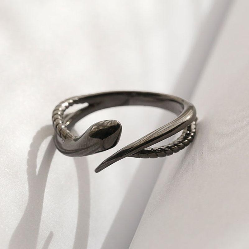 

925 Sterling Silver Snake Ring Adjustable Simplicity Fashion Exquisite for Women Girlfriend Jewelry Wedding Gifts resizable