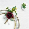 6Pcs Multipurpose Wedding Boutonniere Artificial Flower Wrist Corsage for Wedding Anniversary Party Table Centerpieces