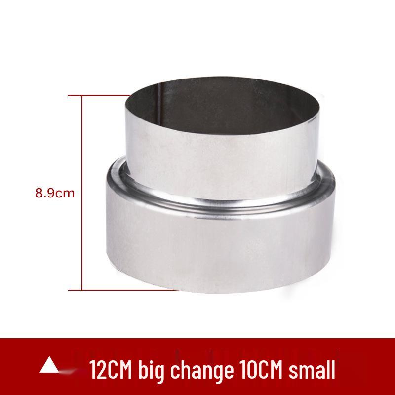 Conector Reductor pentru Coș de Fum din Oțel Inoxidabil pentru Încălzitor de Apă pe Gaz, 6cm la 5cm