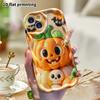 Phone Case: 2D flat design suitable for iPhone 18 17 16 15 14 13 Pro protective case, Halloween pumpkin, Christmas and Halloween perfect holiday gift