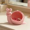 Snail Shaped Storage Box Cute Box, 3D Printed Novelty Ornament, Trinket Small Jewelry Holder with Lid, Fun Desk Organizer for Hair Ties Matte Texture