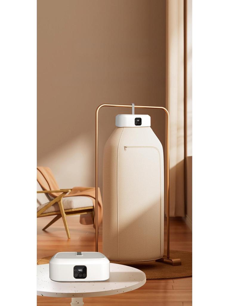 Portable Folding Clothes Dryer with Remote Control Display for Dorms and Baby Clothes