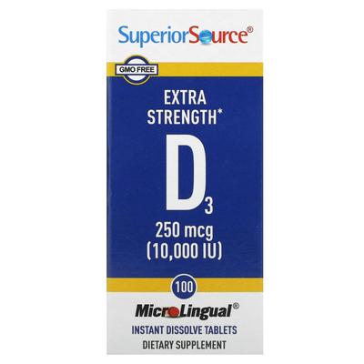 Extra Strength D3, 250 Mcg (10,000 IU), 100 MicroLingual Instant-Dissolving Tablets