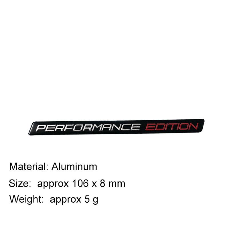 Car Styling Performance Edition Aluminium Badge Body Emblem Decorative Trunk Fender Sticker Decal For Motorcycle Truck Bike SUV