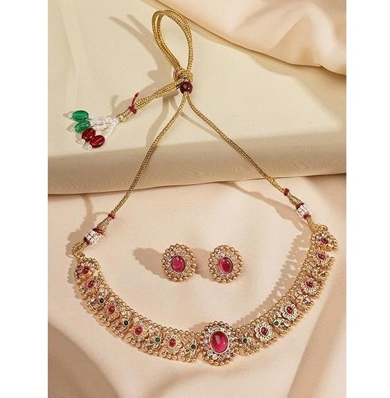 Latest Stylish Design Fancy Traditional Necklace Jewellery Set for Women